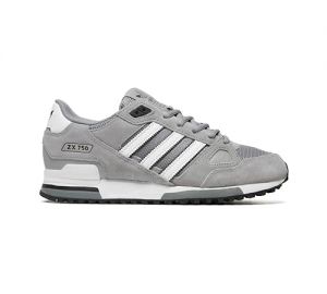 adidas ZX750 Men's GW5529 Trainers Grey Heather/Core Black/Footwear White UK 12