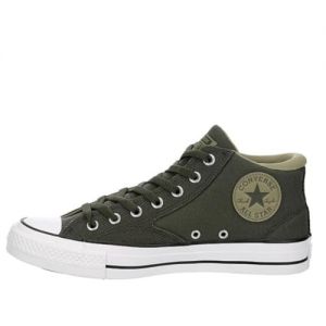 Converse Unisex Chuck Taylor All Star Malden Mid Canvas Sneaker - Lace up Closure Style - Cave Green/Mosy Sloth