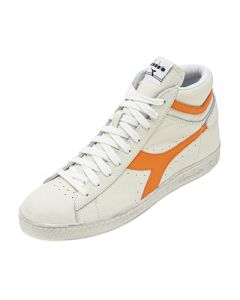 DIADORA Sneakers Game L High Fluo Waxed Leather White