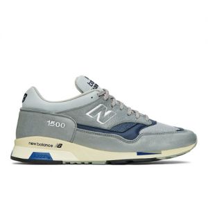 New Balance Men's MADE in UK 1500 in Grey/Blue/White Suede/Mesh, size 9.5
