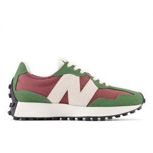 New Balance Women's 327 in Green/Red Suede/Mesh, size 4 Narrow