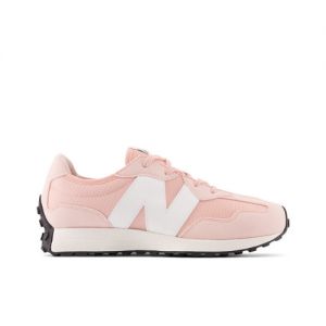 New Balance Kids' 327 in Pink/White Synthetic, size 5