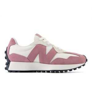 New Balance Women's 327 in Pink/White Suede/Mesh, size 8 Narrow