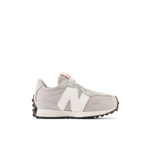 New Balance Infants' 327 Bungee Lace in Grey/White Synthetic, size 3.5