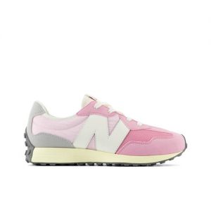 New Balance Kids' 327 in Pink/Grey Synthetic, size 5