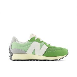 New Balance Kids' 327 in Green/Grey Synthetic, size 5