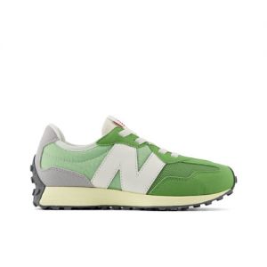 New Balance Kids' 327 in Green/Grey Synthetic, size 13