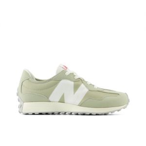 New Balance Kids' 327 in Green/White Synthetic, size 5.5
