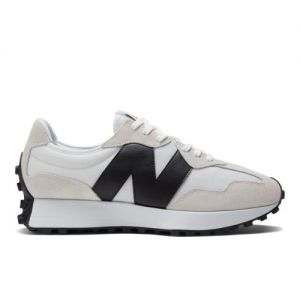 New Balance Unisex 327 in White/Black Suede/Mesh, size 13.5