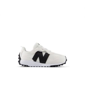 New Balance Kids' 327 NEW-B HOOK & LOOP in White/Black Synthetic