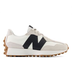 New Balance Women's 327 in Beige/Black Suede/Mesh