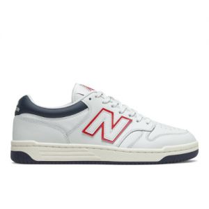 New Balance Men's BB480 in White/Blue Leather, size 4.5