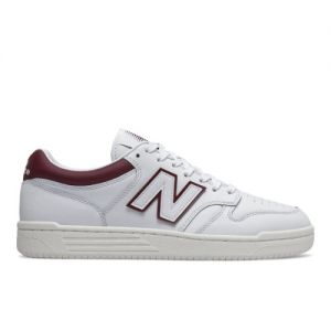 New Balance Men's 480 in White/Red Textile, size 10.5