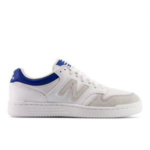New Balance Men's 480 in White/Blue Leather, size 9.5