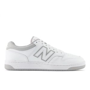 New Balance Men's 480 in White/Grey Leather, size 4
