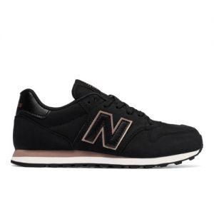 New Balance Women's 500 Classic in Black/Pink Synthetic, size 3 Narrow