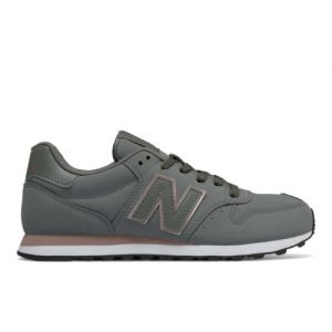 New Balance Women's 500 Classic in Grey/Pink Synthetic, size 9 Narrow