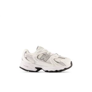 New Balance Infants' 530 Bungee in White/Grey Synthetic, size 4.5