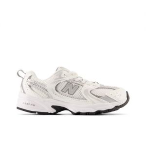 New Balance Kids' 530 Bungee in White/Grey Synthetic, size 12