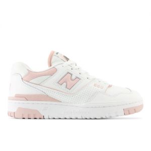 New Balance Women's 550 in White/Pink Leather, size 8 Narrow