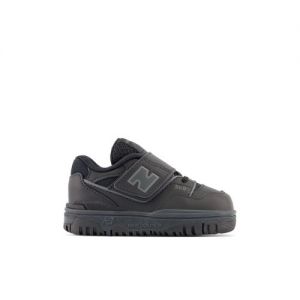 New Balance Infants' 550 Bungee Lace with Top Strap in Black Synthetic