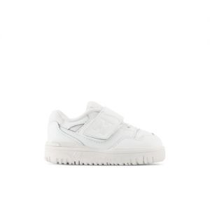 New Balance Infants' 550 Bungee Lace with Top Strap in White Leather