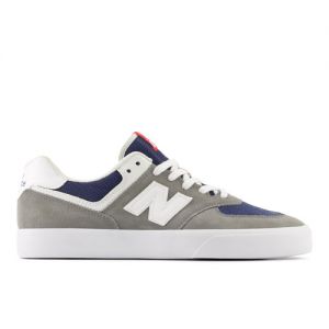 New Balance Men's NB Numeric 574 Vulc in Grey/White Suede/Mesh, size 12.5