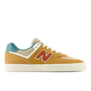 New Balance Men's NB Numeric 574 Vulc in Brown/Green Suede/Mesh, size 9.5