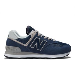 New Balance Women's 574 Core in Blue/White Suede/Mesh