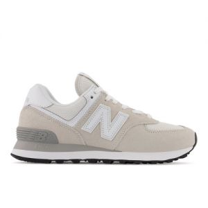 New Balance Women's 574 Core in Light Grey/White Suede/Mesh