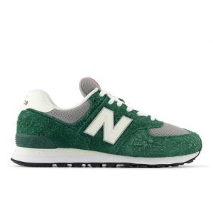 New Balance Men's 574 in Green/White Suede/Mesh, size 12.5