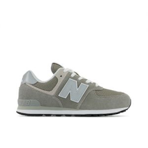 New Balance Kids' 574 Core in Grey/White Leather