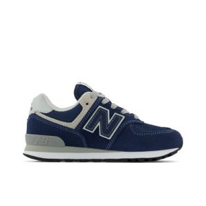 New Balance Kids' 574 Core in Blue/White Leather