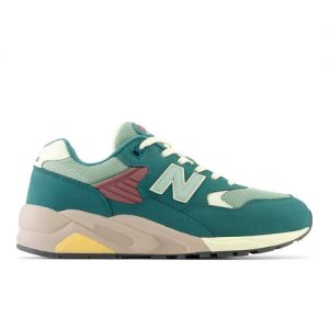 New Balance Men's 580 in Green/Yellow/Red Leather, size 7.5