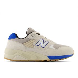 New Balance Men's 580 in Brown/Blue/Grey Leather, size 11.5
