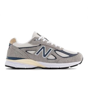 New Balance Unisex Made in USA 990v4 in Grey/Blue Leather