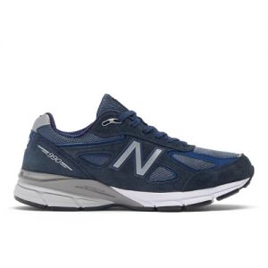 New Balance Unisex Made in USA 990v4 in Blue/Grey Leather