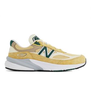 New Balance Unisex Made in USA 990v6 in Yellow/Green Leather