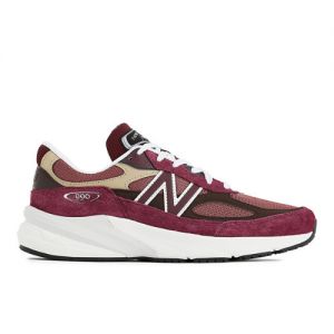 New Balance Unisex Made in USA 990v6 in Red/Brown Leather