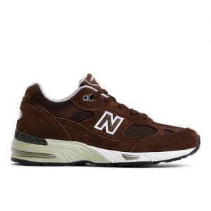 New Balance Women's MADE in UK 991v1 in Brown/White Suede/Mesh, size 8 Narrow