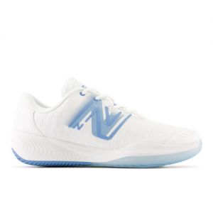 New Balance Women's FuelCell 996v5 in White/Blue/Yellow Synthetic, size 7.5 Narrow