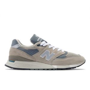 New Balance Unisex Made in USA 998 Core in Grey Leather, size 7