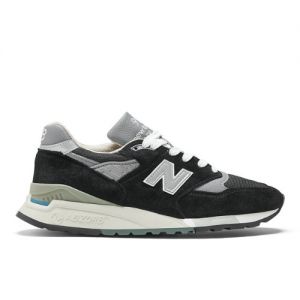 New Balance Unisex Made in USA 998 in Black/Grey Leather