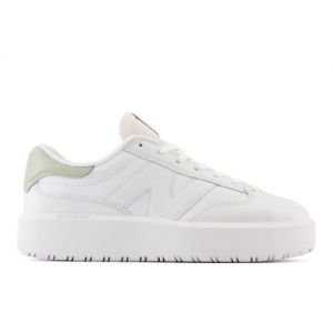 New Balance Men's CT302 in White/Green Leather, size 9