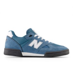 New Balance Men's NB Numeric Tom Knox 600 in Blue/White Suede/Mesh, size 10