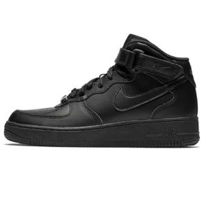 NIKE Air Force 1 Mid LE GS Great School Trainers Sneakers Fashion Shoes DH2933 (Black/Black 001) Size UK5 (EU38)
