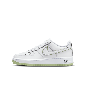 Nike Air Force 1 Older Kids' Shoes - White - Leather