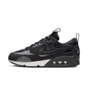 NIKE Air Max 90 Futura Women's Trainers Sneakers Fashion Shoes DM9922 (Black/Iron Grey/Oil Grey/Black 300) UK7.5 (EU42)