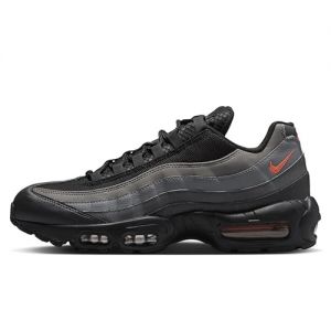 NIKE Air Max 95 Men's Fashion Trainers Sneakers Shoes FD0663 (Black/Anthracite/Iron Grey/Picante Red 002) UK6 (EU40)