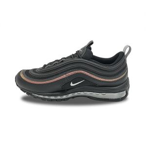 NIKE Air Max 97 Men's Fashion Trainers Sneakers Shoes FD0655 (Black/Picante Red/Metallic Silver/Wolf Grey 001) UK6 (EU40)